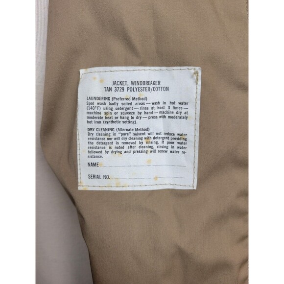 Vintage Creighton Mens Tan Windbreaker Jacket 3729 Sz 42L - Picture 9 of 13